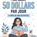Illustration de femmes gagnant de l'argent avec des side hustles faciles