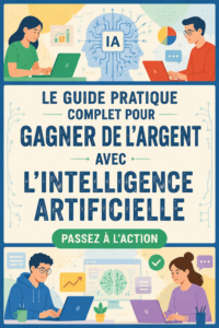 Femme s'instruisant sur l'intelligence artificielle dans un cadre accueillant, représentant la thématique des finances et de l'IA.