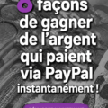 Femme contente utilisant son téléphone pour gérer ses finances et gagner de l'argent via PayPal.