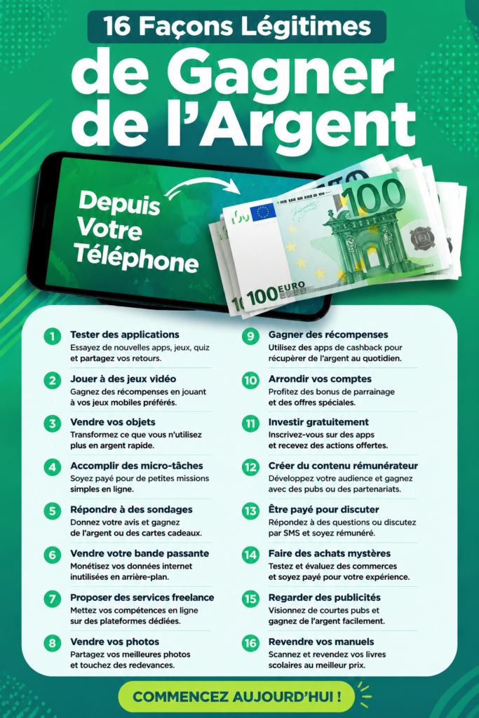 Femme utilisant son téléphone pour gagner de l'argent en ligne