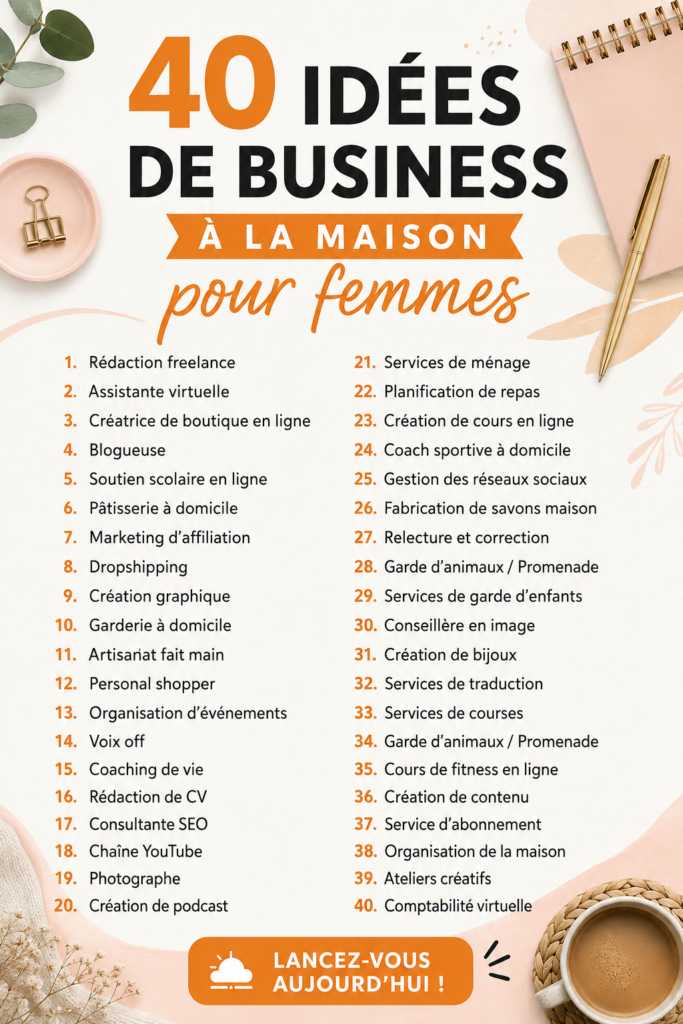 Une femme souriante travaille à domicile sur un ordinateur portable, symbolisant les opportunités d'entreprise.