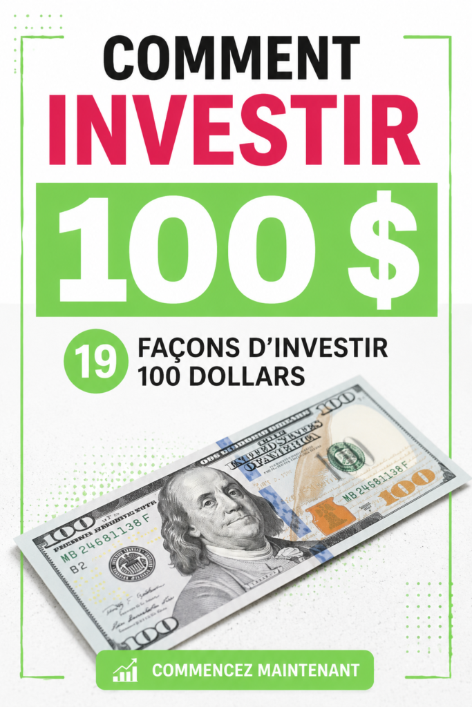 Femme souriante tenant des billets de 100 dollars, symbolisant l'investissement.