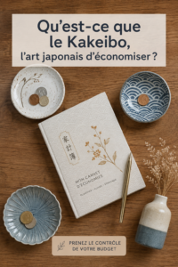 Une femme utilisant un carnet pour sa méthode Kakeibo, symbolisant l'art d'économiser.
