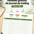 Image d'un modèle de journal de trading rempli avec des données financières