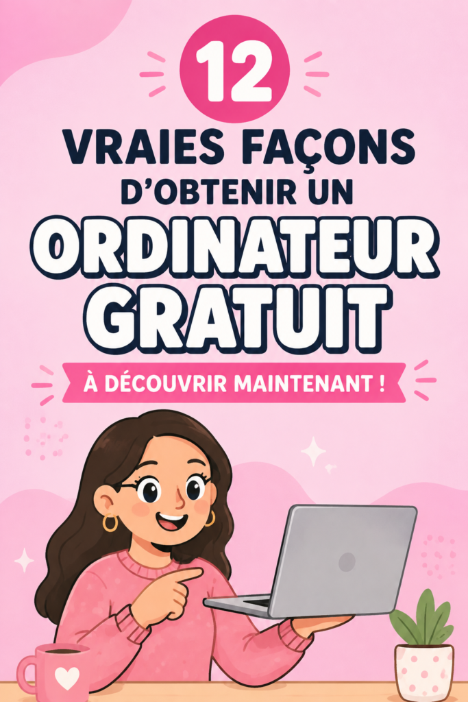 Femme souriante utilisant un ordinateur portable clair et coloré dans un environnement confortable.