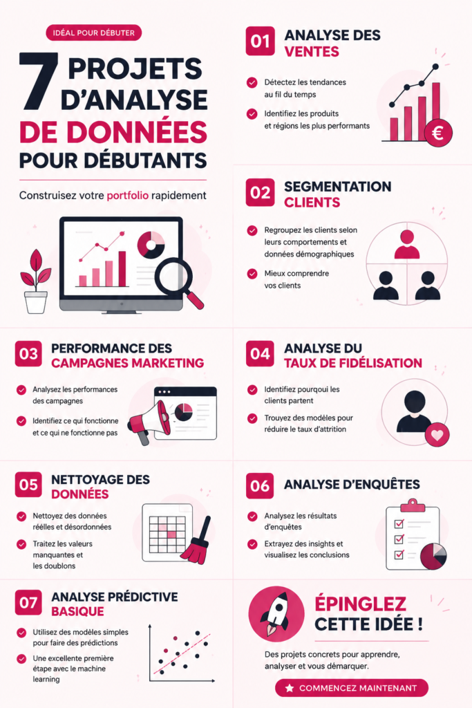Projets d'analyse de données à découvrir pour les débutants