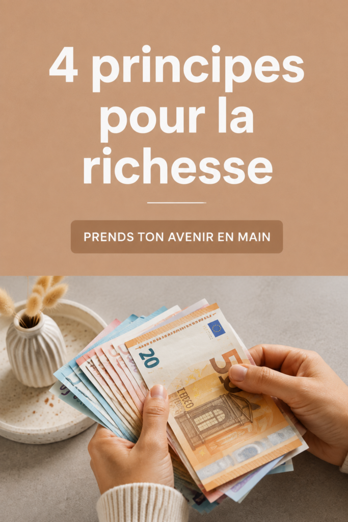 Illustration d'une femme souriante tenant des billets de banque et un graphique de croissance financière.
