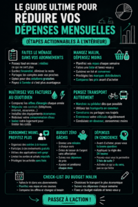 Femme organisant son budget mensuel avec des papiers et un ordinateur portable.