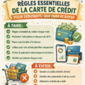 Femme consultant sa carte de crédit et prenant des notes sur ses finances personnelles.