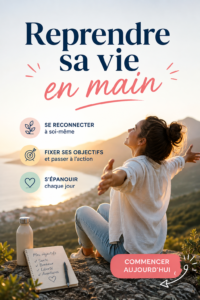 Une femme souriante reprenant le contrôle de sa vie avec confiance.