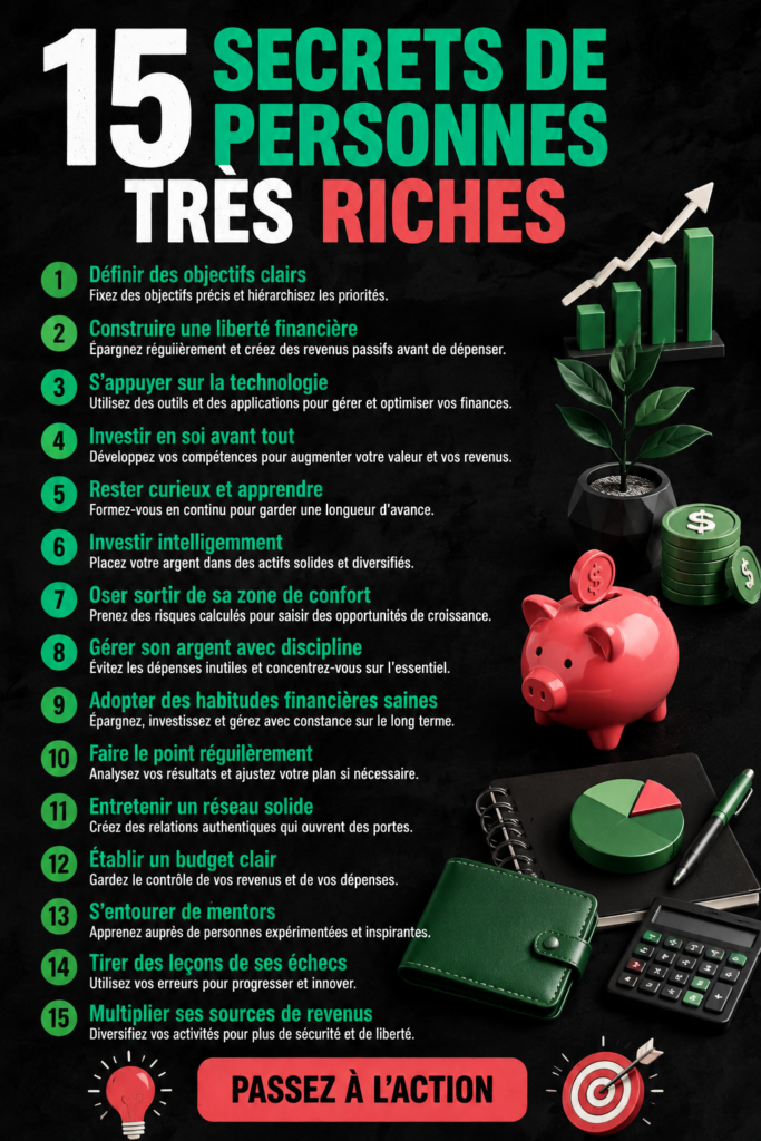 Personnes riches discutant de leurs habitudes financières, enseignant ce qui fonctionne le mieux.