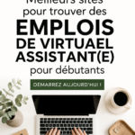 Femme travaillant sur son ordinateur, recherche d'emplois d'assistant virtuel en ligne.
