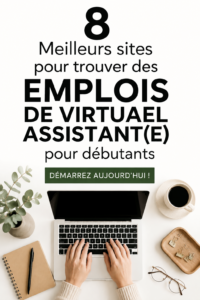 Femme travaillant sur son ordinateur, recherche d'emplois d'assistant virtuel en ligne.
