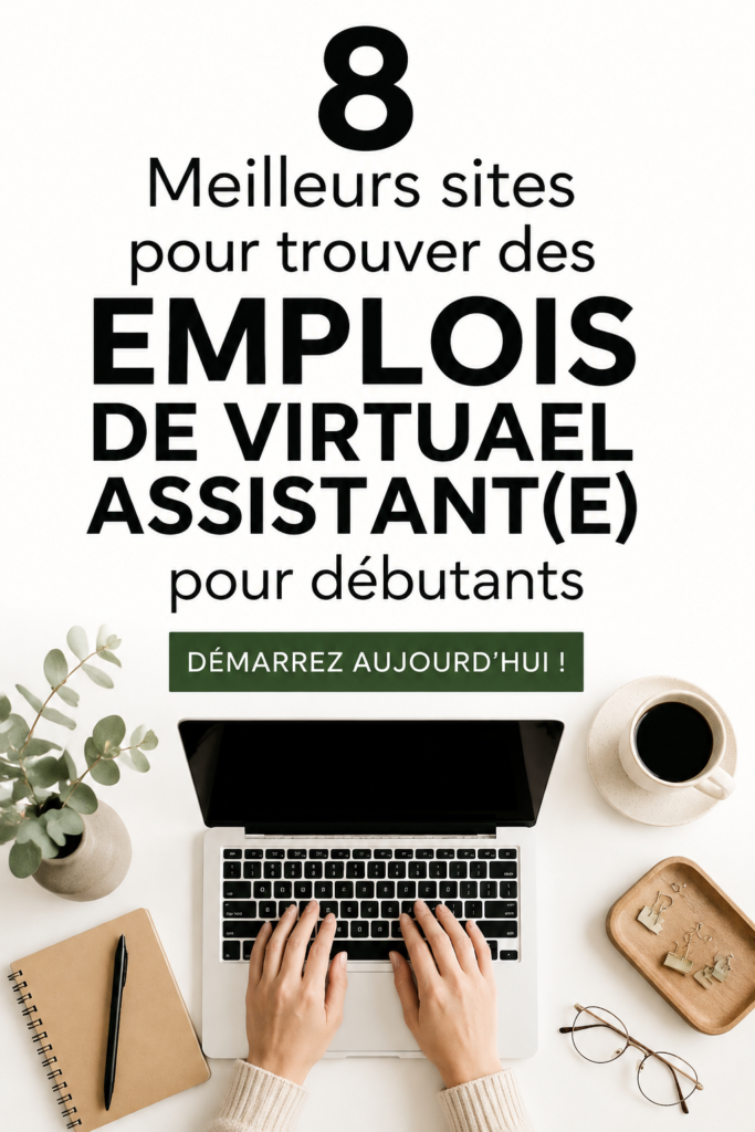 Femme travaillant sur son ordinateur, recherche d'emplois d'assistant virtuel en ligne.