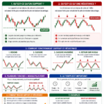 Graphique montrant les niveaux de support et résistance en trading