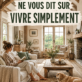 Une femme méditant dans un espace de vie épuré, symbolisant la simplicité et la sérénité.