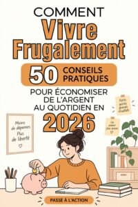 Femme souriante examinant ses finances avec un café.