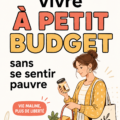 Femme souriante dégustant un café tout en révisant son budget, symbolisant une vie épanouie et économique.