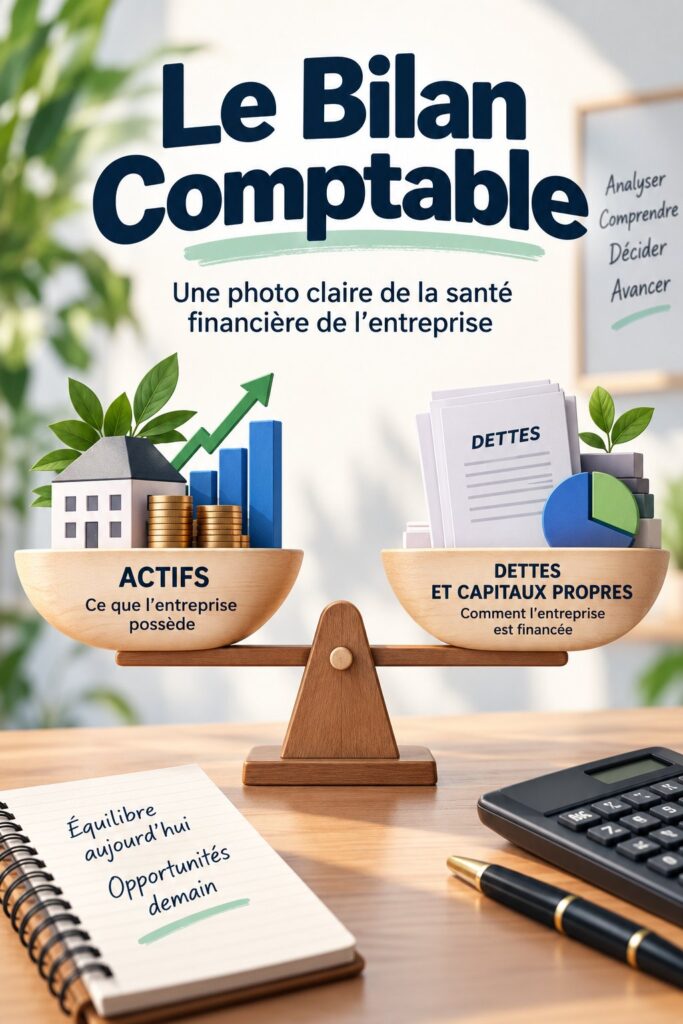 Modèle Excel pour le bilan financier, simple et pratique pour les débutantes.