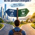 Un visuel représentant des femmes en réunion de formation financière, discutant des certifications CFA® et CFP®.