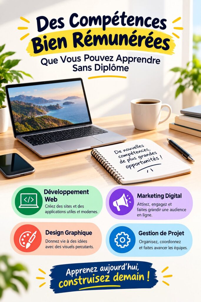Femme en train d'apprendre sur un ordinateur, symbolisant l'acquisition de nouvelles compétences.