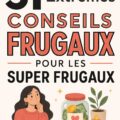 Femme souriante regardant son budget à la maison avec des astuces d'économie.