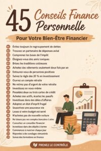 Femme souriante analysant ses finances personnelles avec un ordinateur et un cahier, symbolisant la gestion financière efficace.