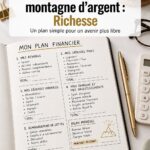 Femme souriante analysant ses finances avec un ordinateur et un carnet.