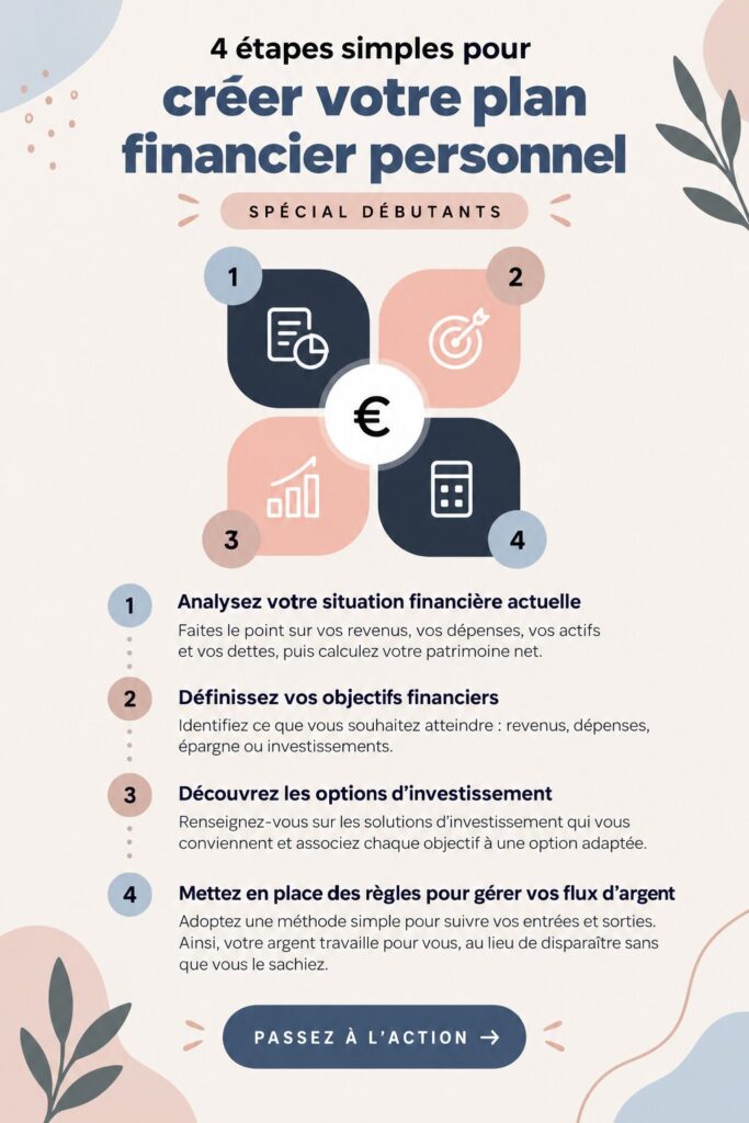 Femme regardant un document de plan financier personnel avec un calculateur