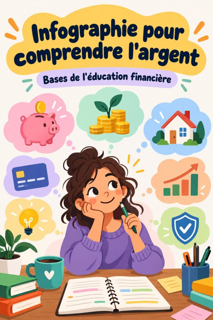 Infographie montrant des conseils financiers pour les débutants