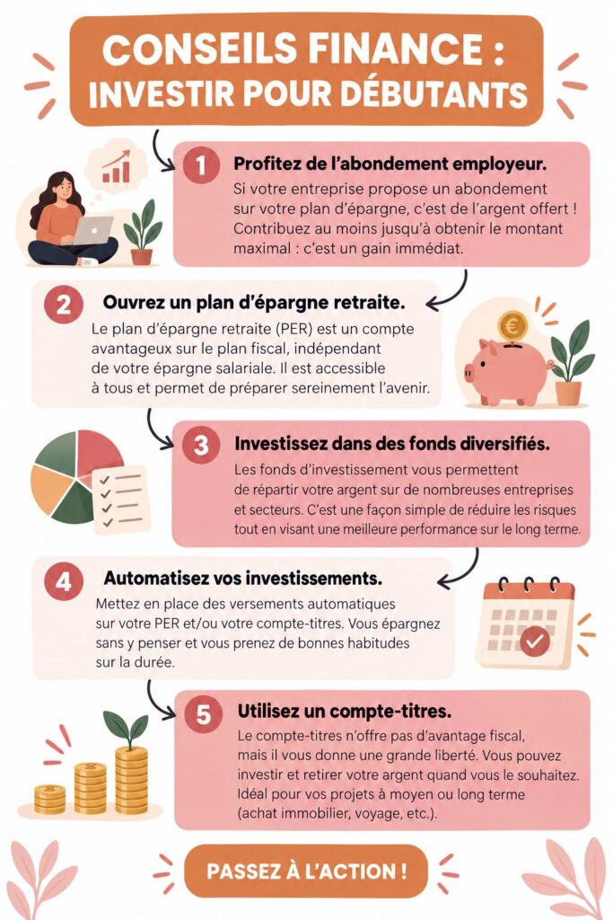 Femme souriante examinant des graphiques d'investissement sur son ordinateur