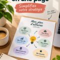 Image d'un plan d'affaires simplifié sur une page, représentant une stratégie claire et concise