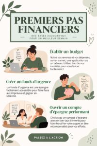 Femme souriante examinant ses finances personnelles avec un ordinateur et un carnet