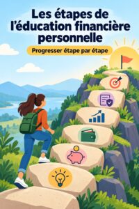 Femme examinant la pyramide de la littératie financière pour mieux gérer ses finances.
