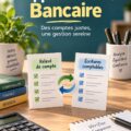 Femme analysant des relevés bancaires pour sa réconciliation financière