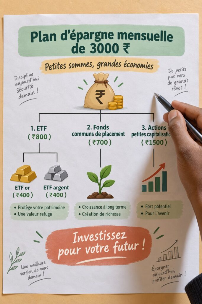 Femme souriante planifiant ses finances avec une calculatrice et un carnet