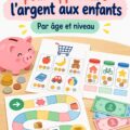 Enfants jouant à des jeux éducatifs sur la gestion de l'argent.