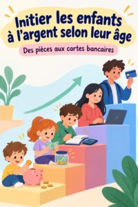 Une mère et son enfant discutent de gestion financière à travers un jeu éducatif.
