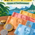 Illustration de la monnaie brésilienne avec billets et pièces du real