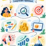 Infographie illustrant les étapes clés de l'entrepreneuriat.