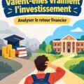 Une femme réfléchissant à ses options d'études supérieures tout en consultant des ressources financières.
