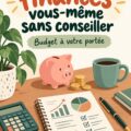 Femme réfléchissant à ses finances avec un ordinateur et des documents.