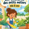 Un enfant souriant tenant un panneau 'petits boulots' pour gagner de l'argent.