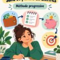 Femme consultant un planner financier pour organiser ses finances.