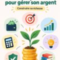 Une femme examine son budget avec un carnet et une calculatrice dans une atmosphère chaleureuse.