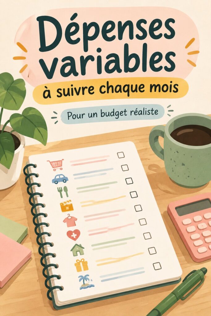 Une femme souriante devant son ordinateur, analysant des dépenses variables pour son budget mensuel.